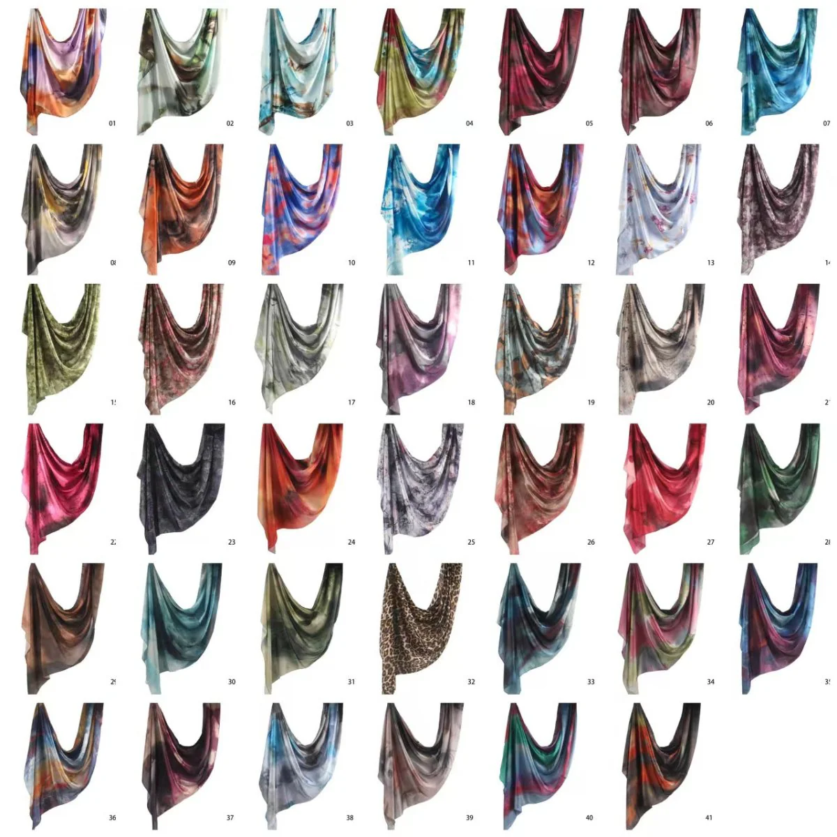 Silk Marble Print Hijab Scarf(MH209) - Image 6