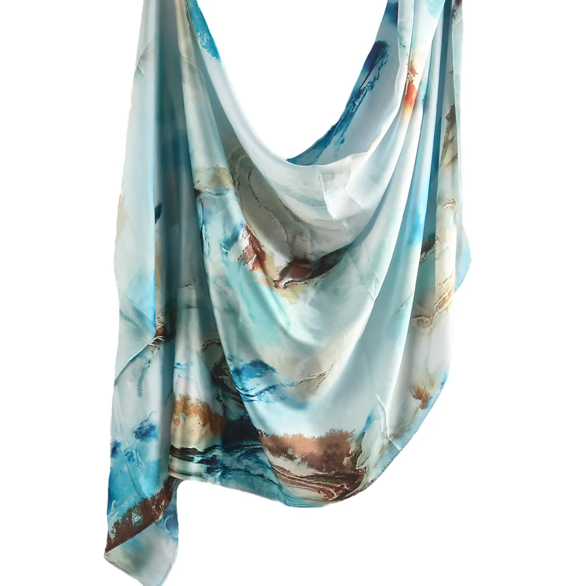 Silk Marble Print Hijab Scarf(MH209) - Image 9