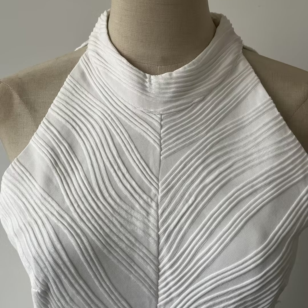 Sleeveless High Neck Gown(MS362) - Image 5
