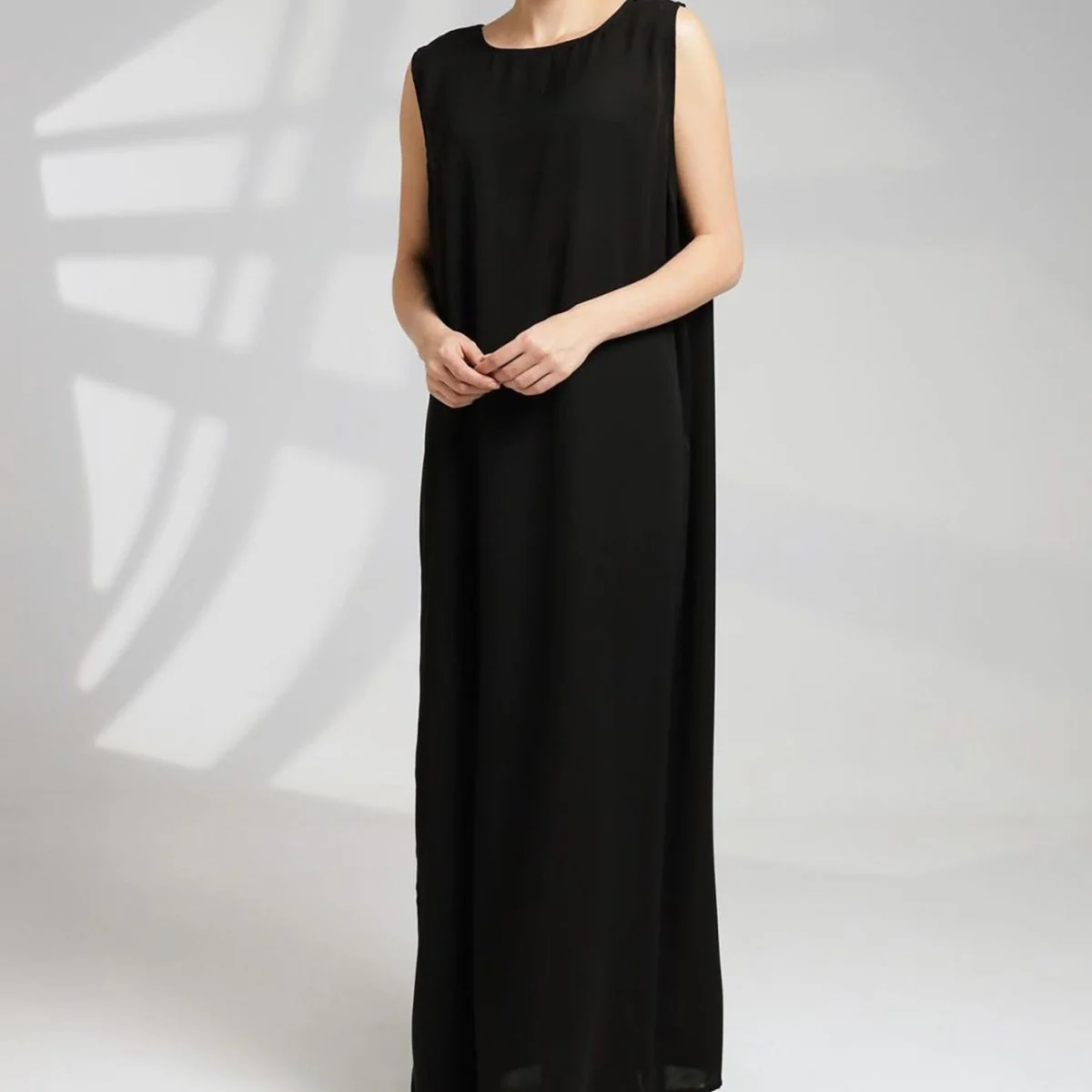 Sleeveless Slip Maxi Dress | Relaxed Fit Base Layer Abaya Dress(MS190) - Image 3
