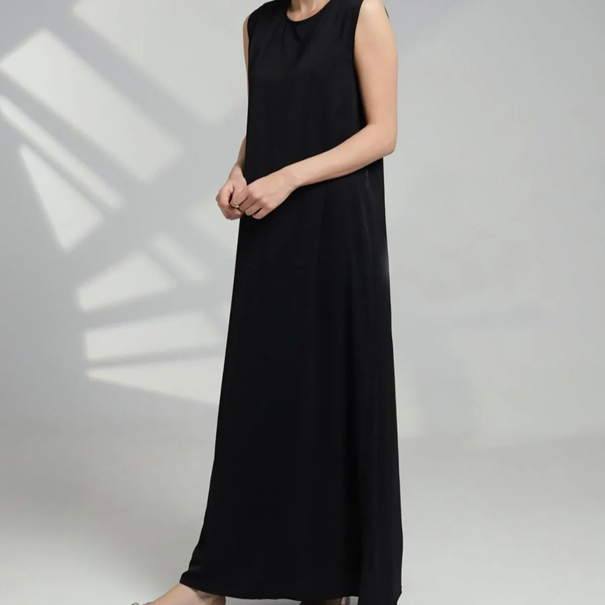 Sleeveless Slip Maxi Dress | Relaxed Fit Base Layer Abaya Dress(MS190) - Image 4