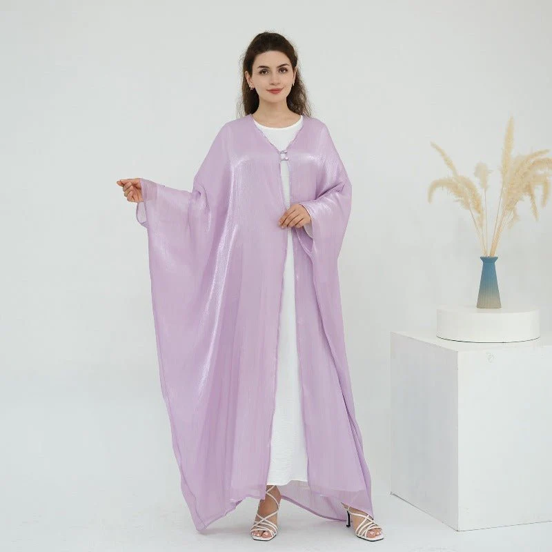 Soft Crinkle Island Cotton Batwing Cardigan 3-Piece Set (MOA228) - Image 14