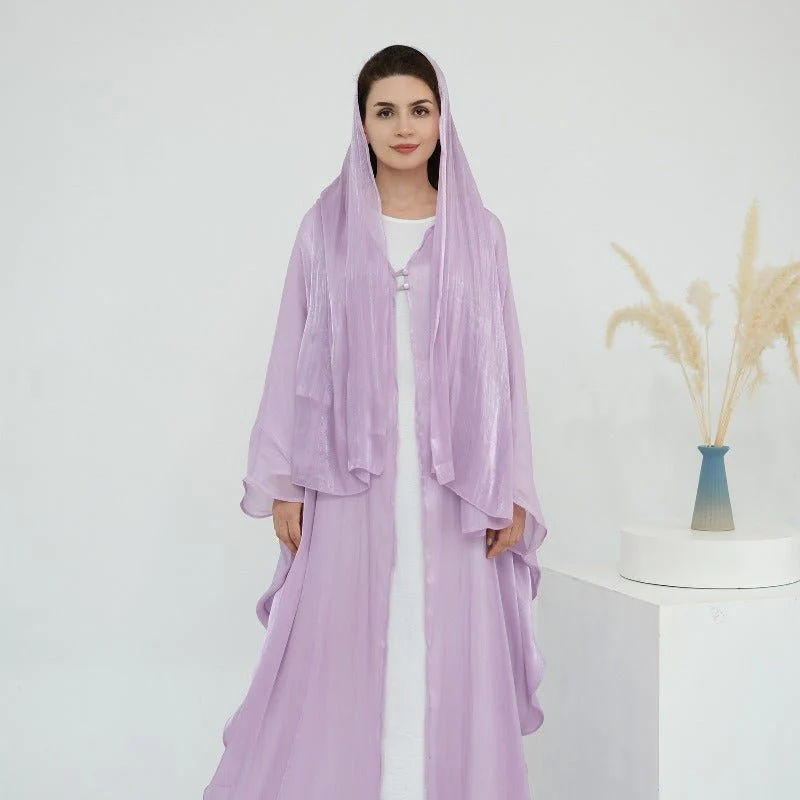 Soft Crinkle Island Cotton Batwing Cardigan 3-Piece Set (MOA228) - Image 17