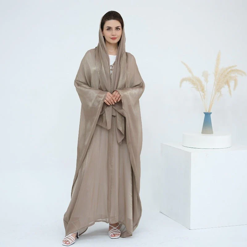 Soft Crinkle Island Cotton Batwing Cardigan 3-Piece Set (MOA228) - Image 23