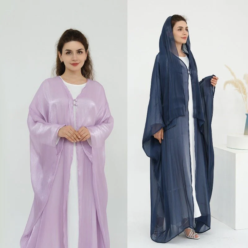 Soft Crinkle Island Cotton Batwing Cardigan 3-Piece Set (MOA228) - Image 3