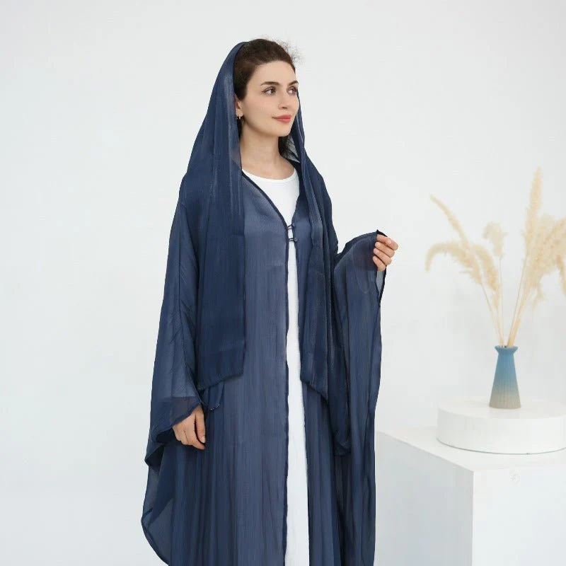 Soft Crinkle Island Cotton Batwing Cardigan 3-Piece Set (MOA228) - Image 32