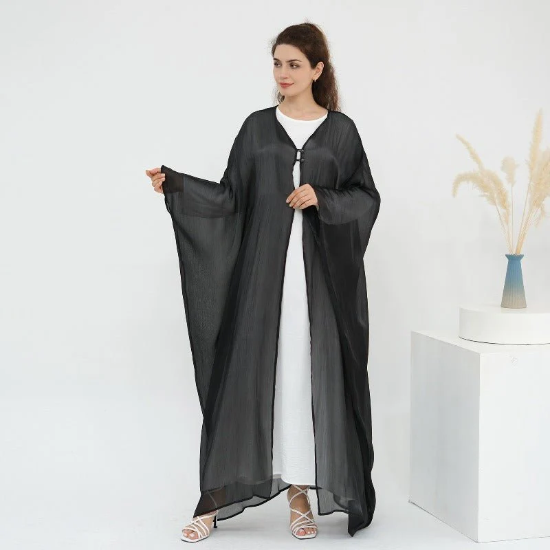 Soft Crinkle Island Cotton Batwing Cardigan 3-Piece Set (MOA228) - Image 38