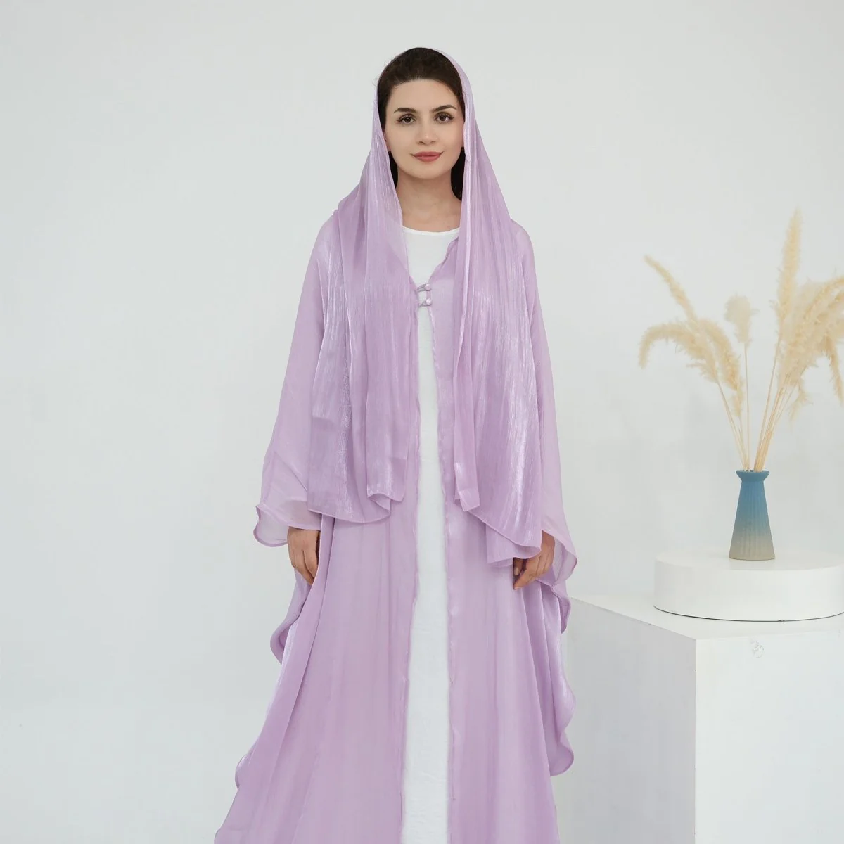 Soft Crinkle Island Cotton Batwing Cardigan 3-Piece Set (MOA228) - Image 40
