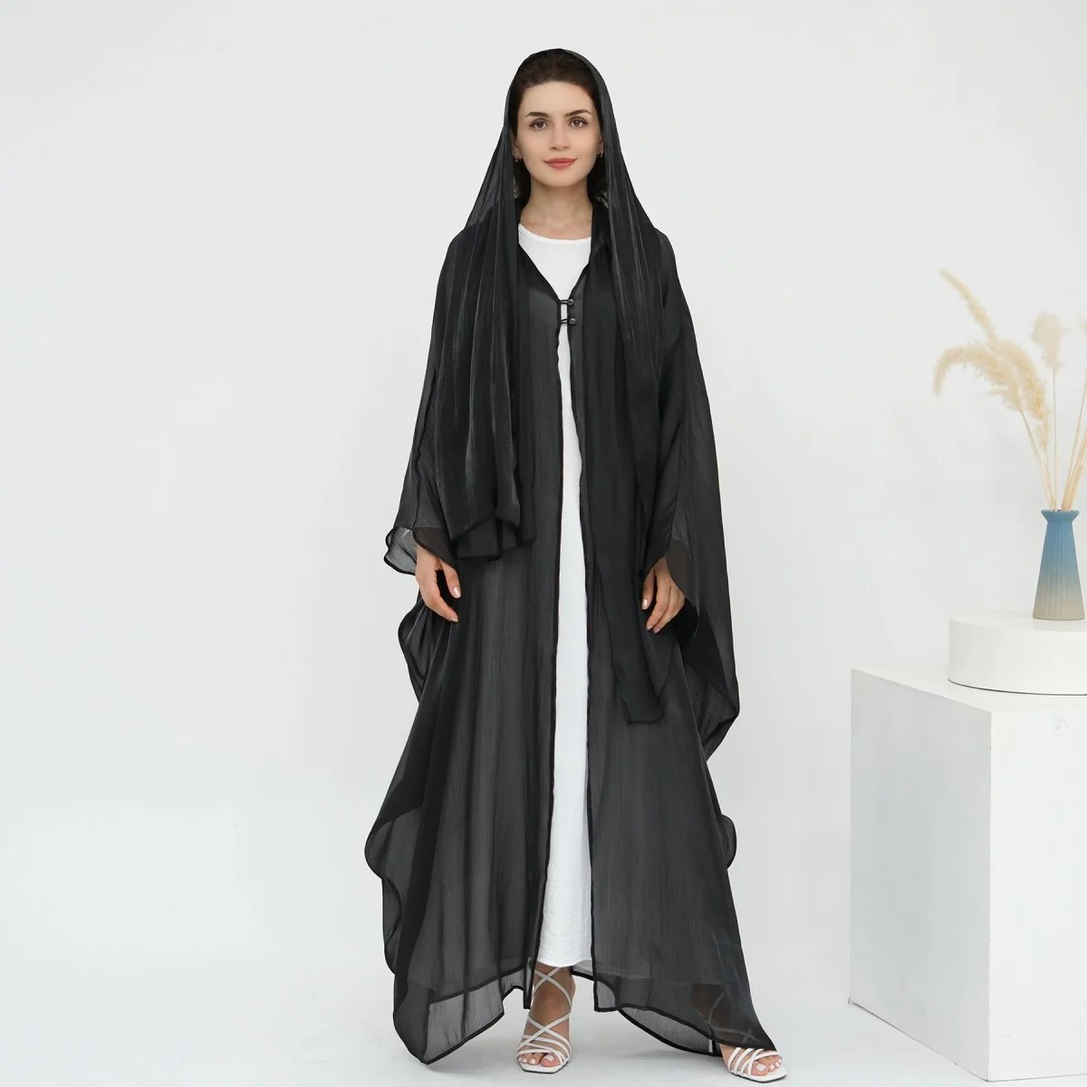 Soft Crinkle Island Cotton Batwing Cardigan 3-Piece Set (MOA228) - Image 42