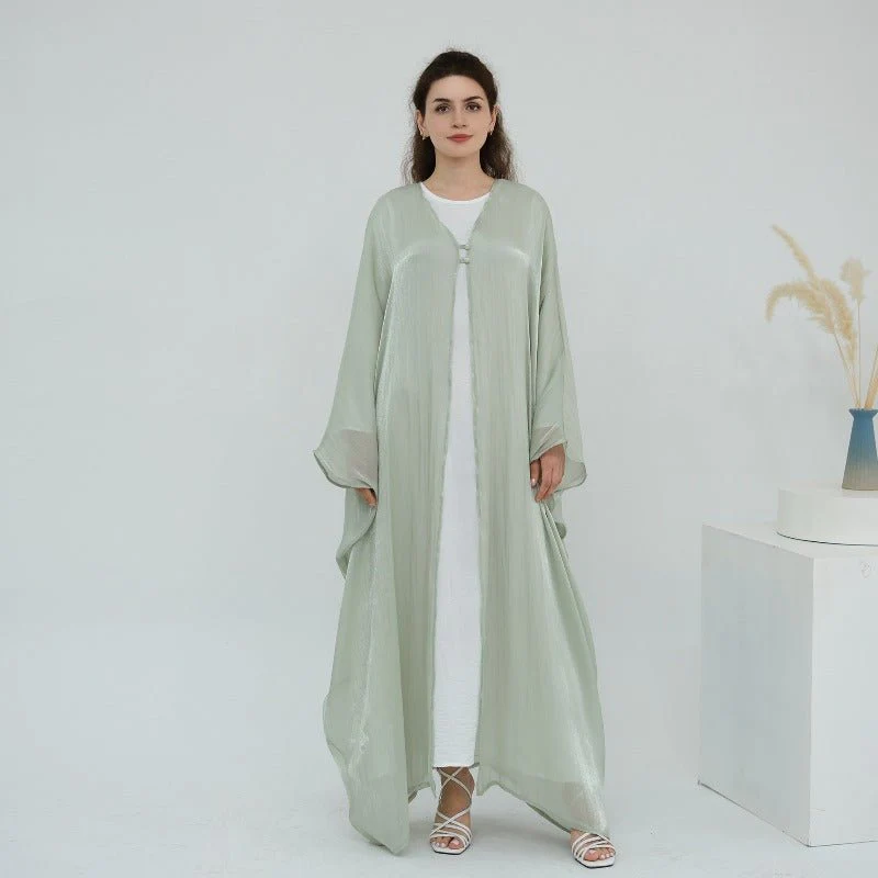 Soft Crinkle Island Cotton Batwing Cardigan 3-Piece Set (MOA228) - Image 5