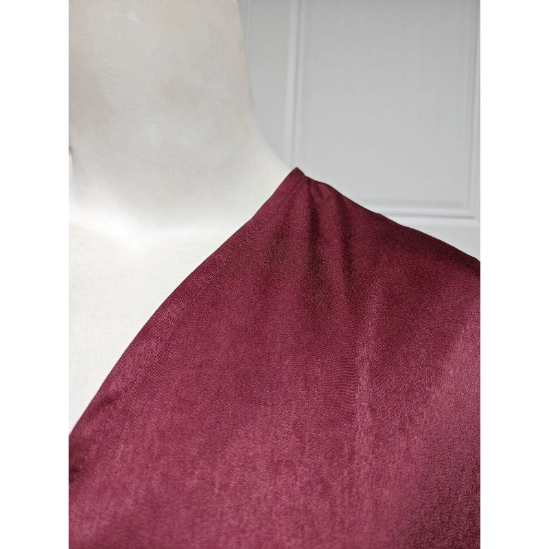 Soft Forged Bat Sleeve Abaya Robe | V-Neck Satin Cardigan Dress(MOA224) - Image 28