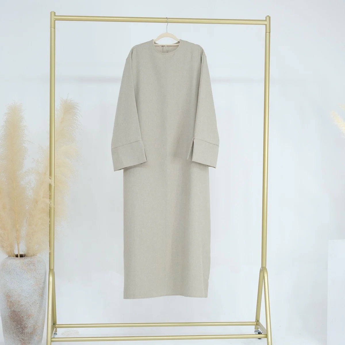 Solid Color Casual Loose Abaya (MA109) - Image 4