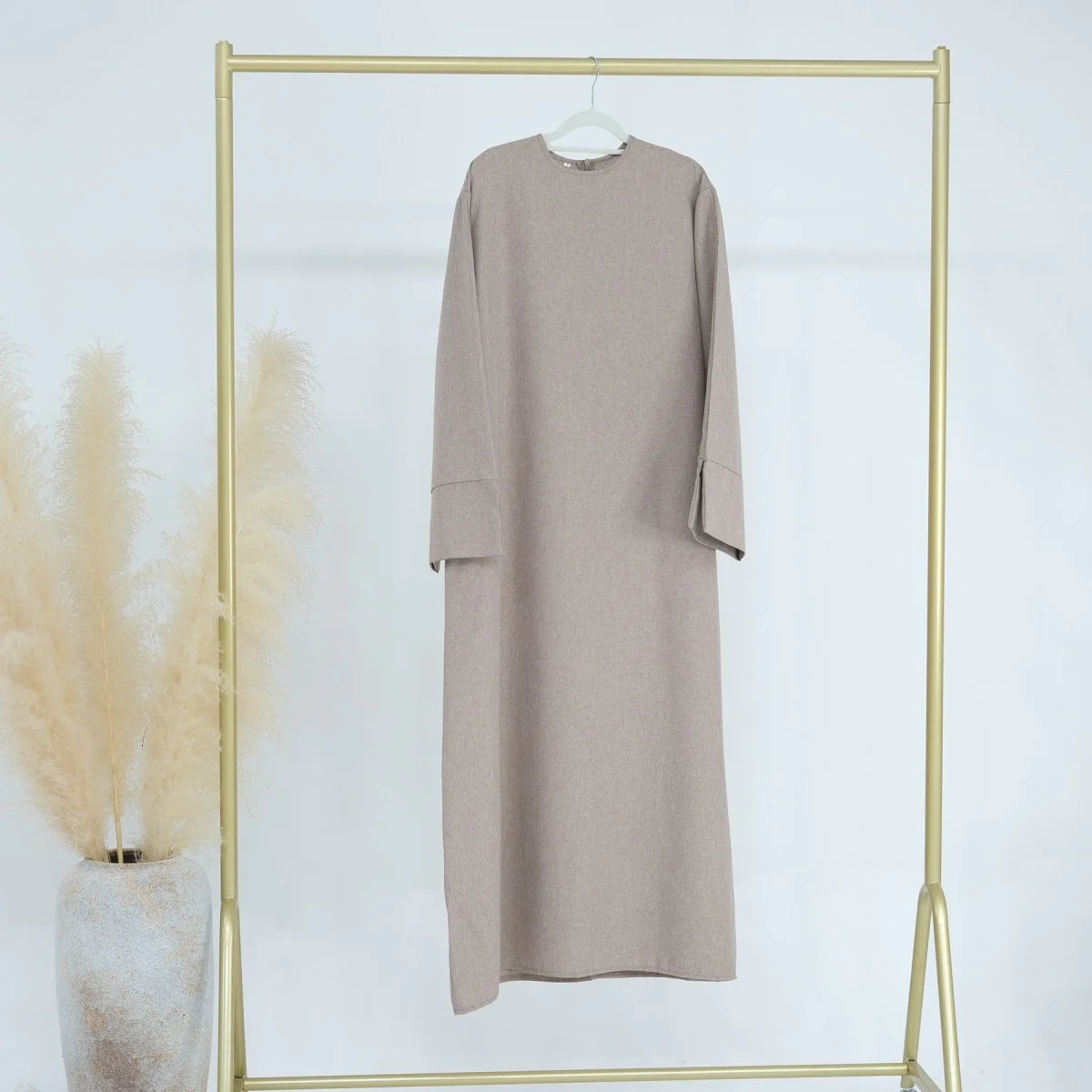 Solid Color Casual Loose Abaya (MA109) - Image 5