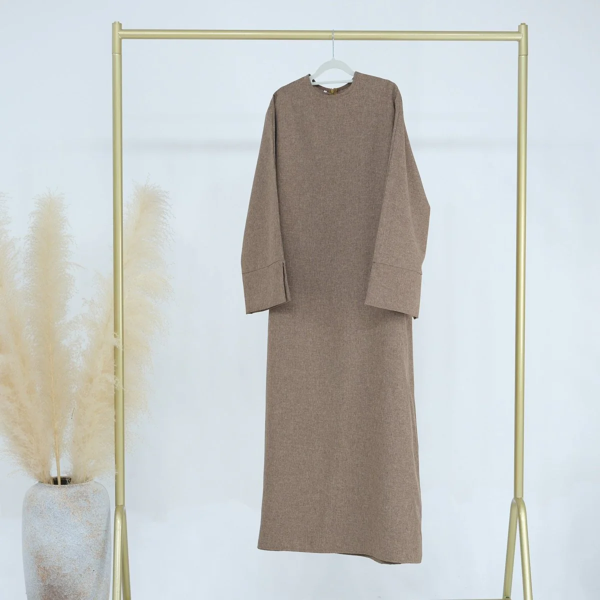 Solid Color Casual Loose Abaya (MA109) - Image 7