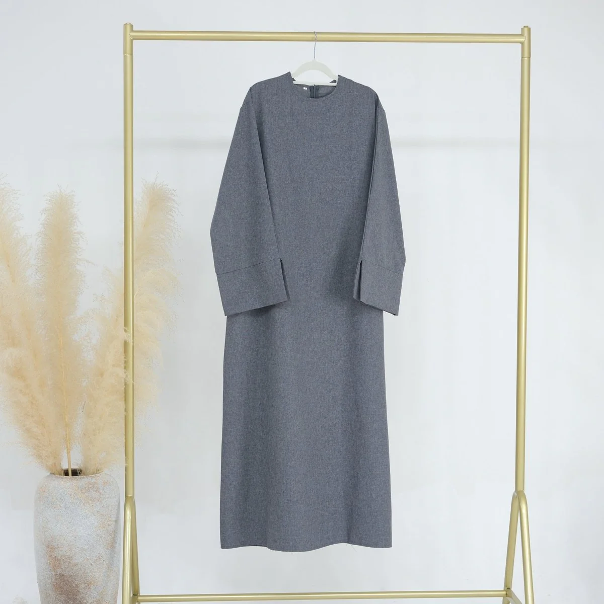 Solid Color Casual Loose Abaya (MA109) - Image 8