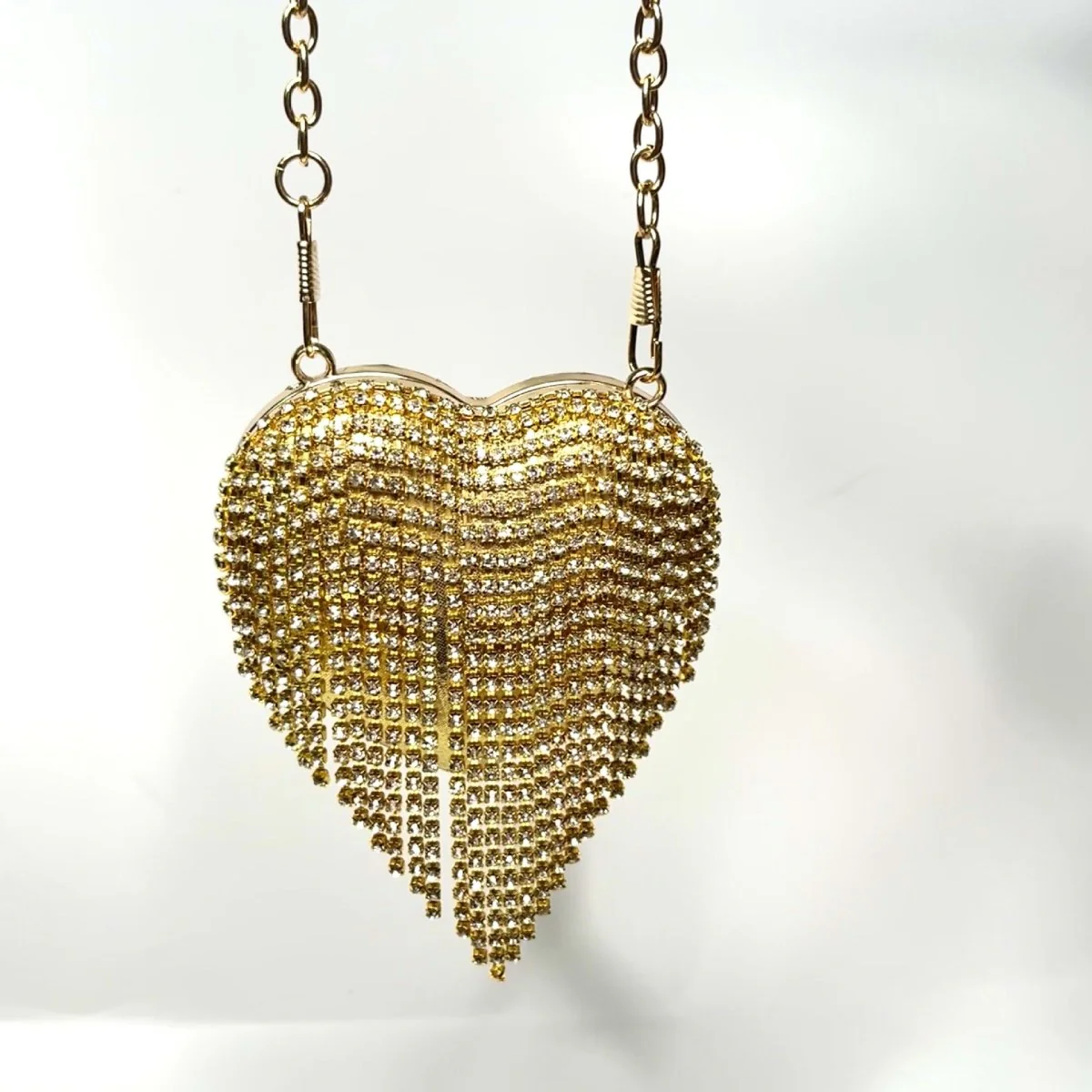 Sparkling Heart-Shaped Crossbody Bag Everyday Glam Diamond-Studded Mini Purse (MAC279) - Image 15