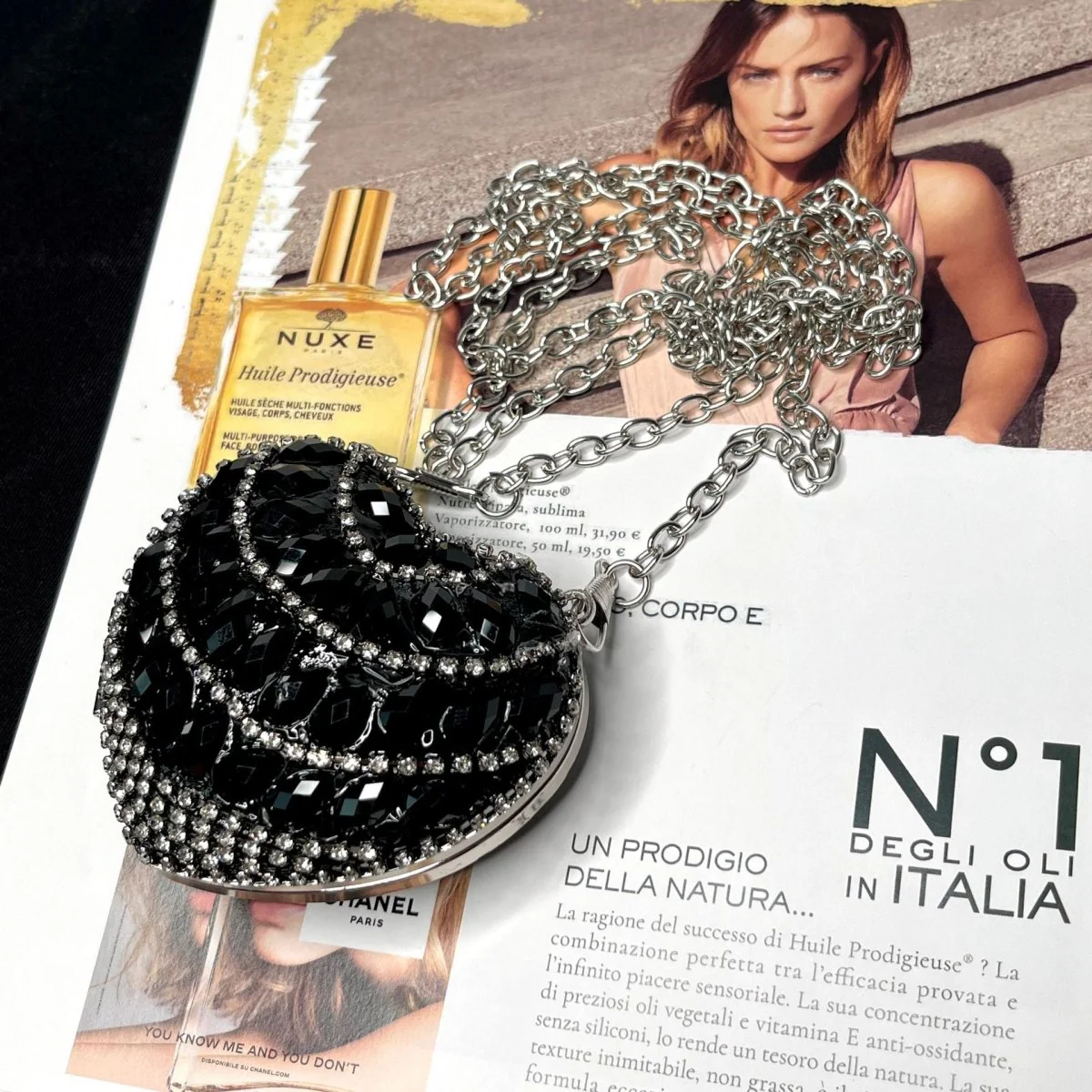 Sparkling Heart-Shaped Crossbody Bag Everyday Glam Diamond-Studded Mini Purse (MAC279) - Image 21