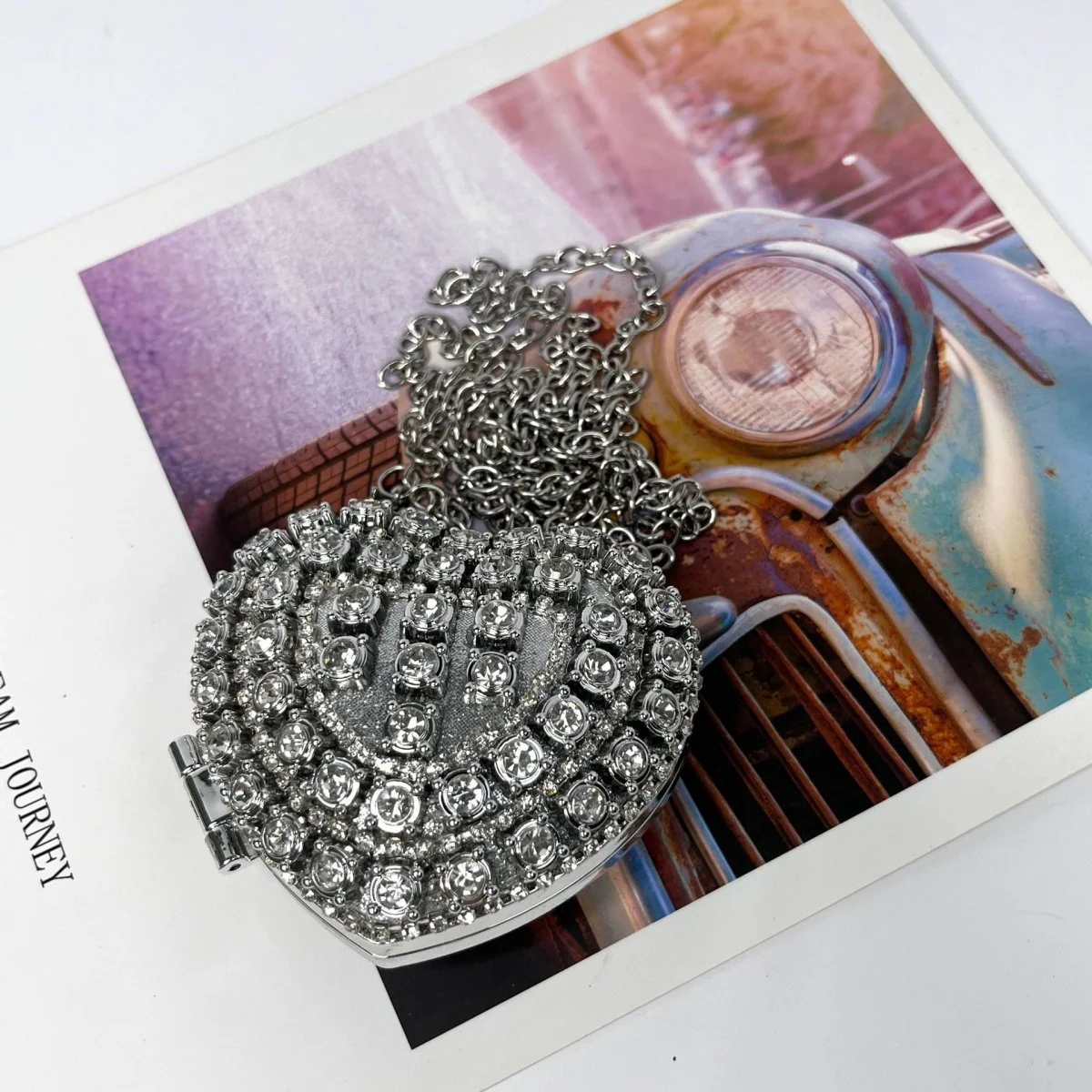 Sparkling Heart-Shaped Crossbody Bag Everyday Glam Diamond-Studded Mini Purse (MAC279) - Image 29