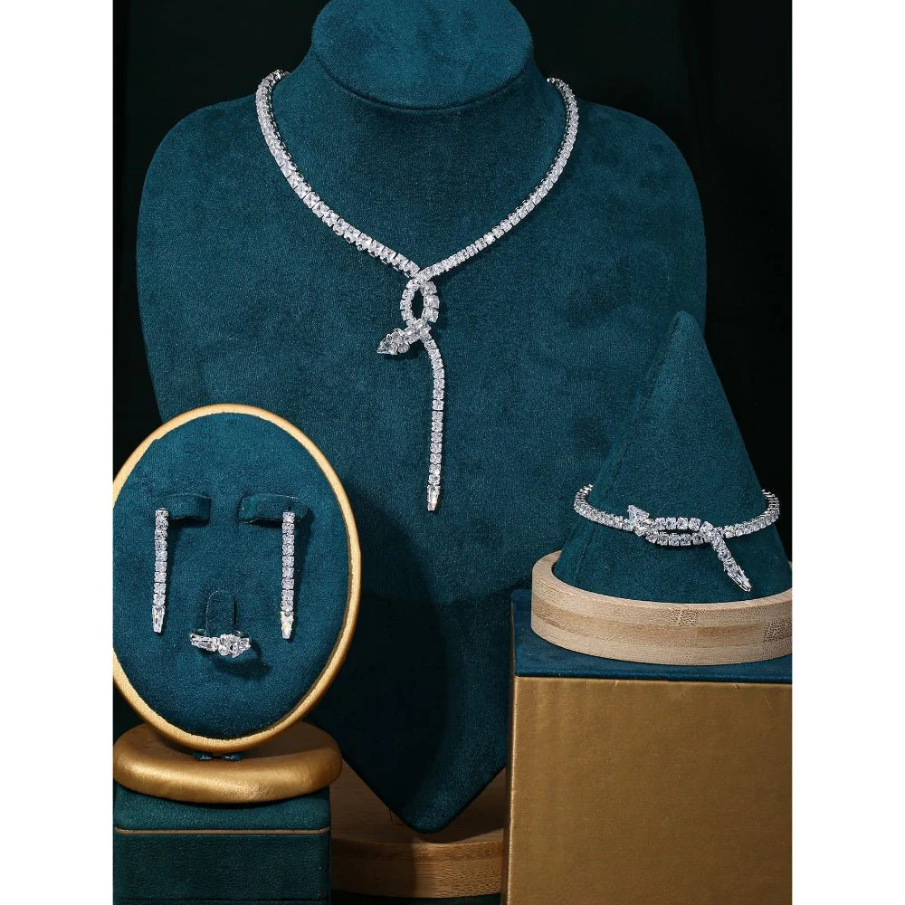 Sparkling Rhinestone 3-Piece Jewelry Set (MAC314) - Image 10
