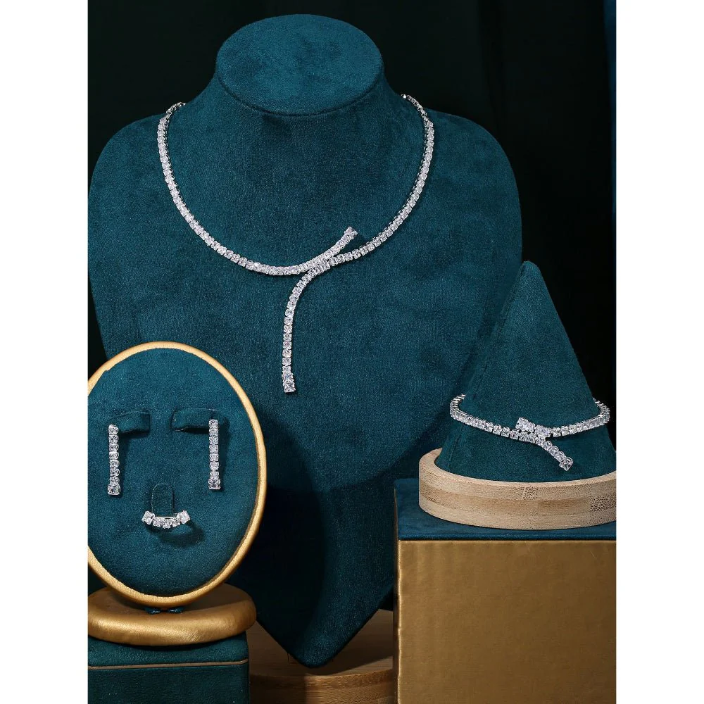 Sparkling Rhinestone 3-Piece Jewelry Set (MAC314) - Image 11