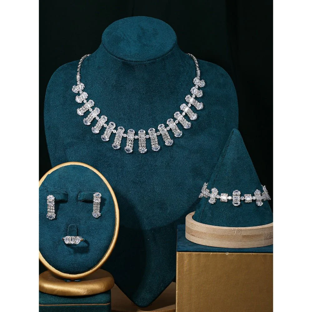 Sparkling Rhinestone 3-Piece Jewelry Set (MAC314) - Image 14