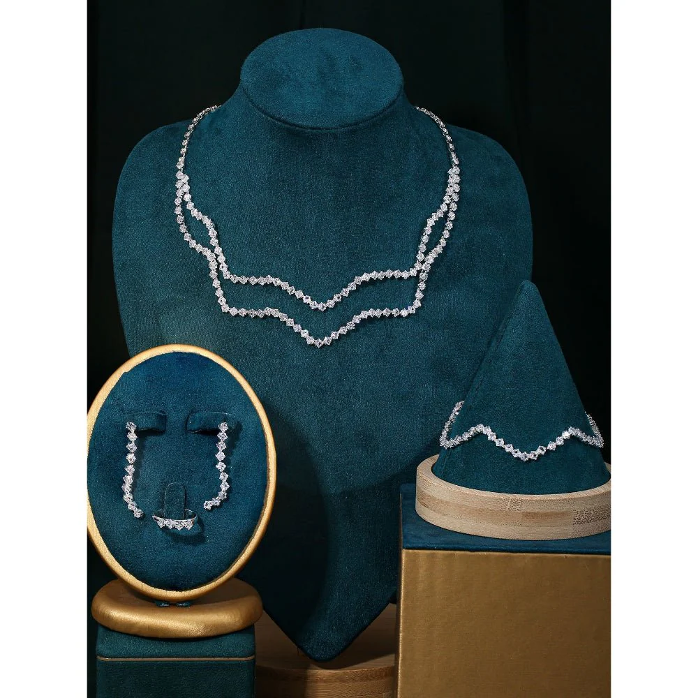 Sparkling Rhinestone 3-Piece Jewelry Set (MAC314) - Image 16