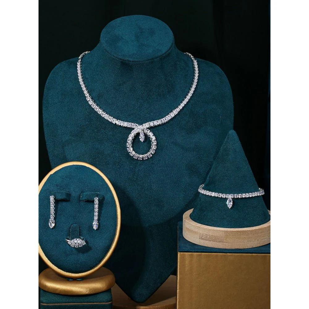 Sparkling Rhinestone 3-Piece Jewelry Set (MAC314) - Image 19