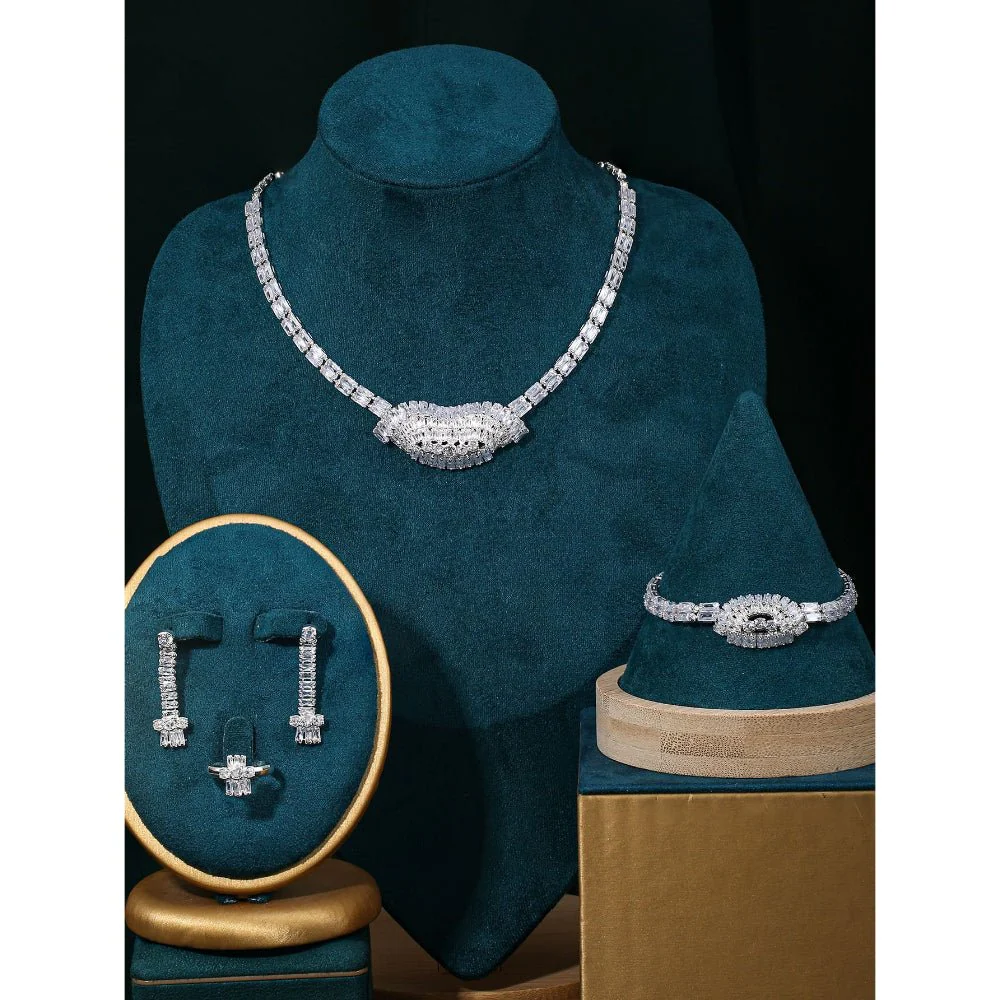 Sparkling Rhinestone 3-Piece Jewelry Set (MAC314) - Image 4