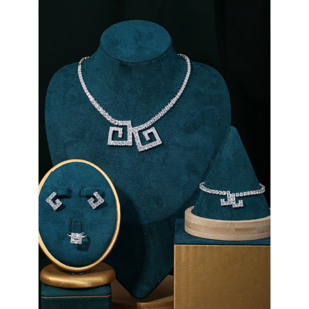 Sparkling Rhinestone 3-Piece Jewelry Set (MAC314) - Image 6