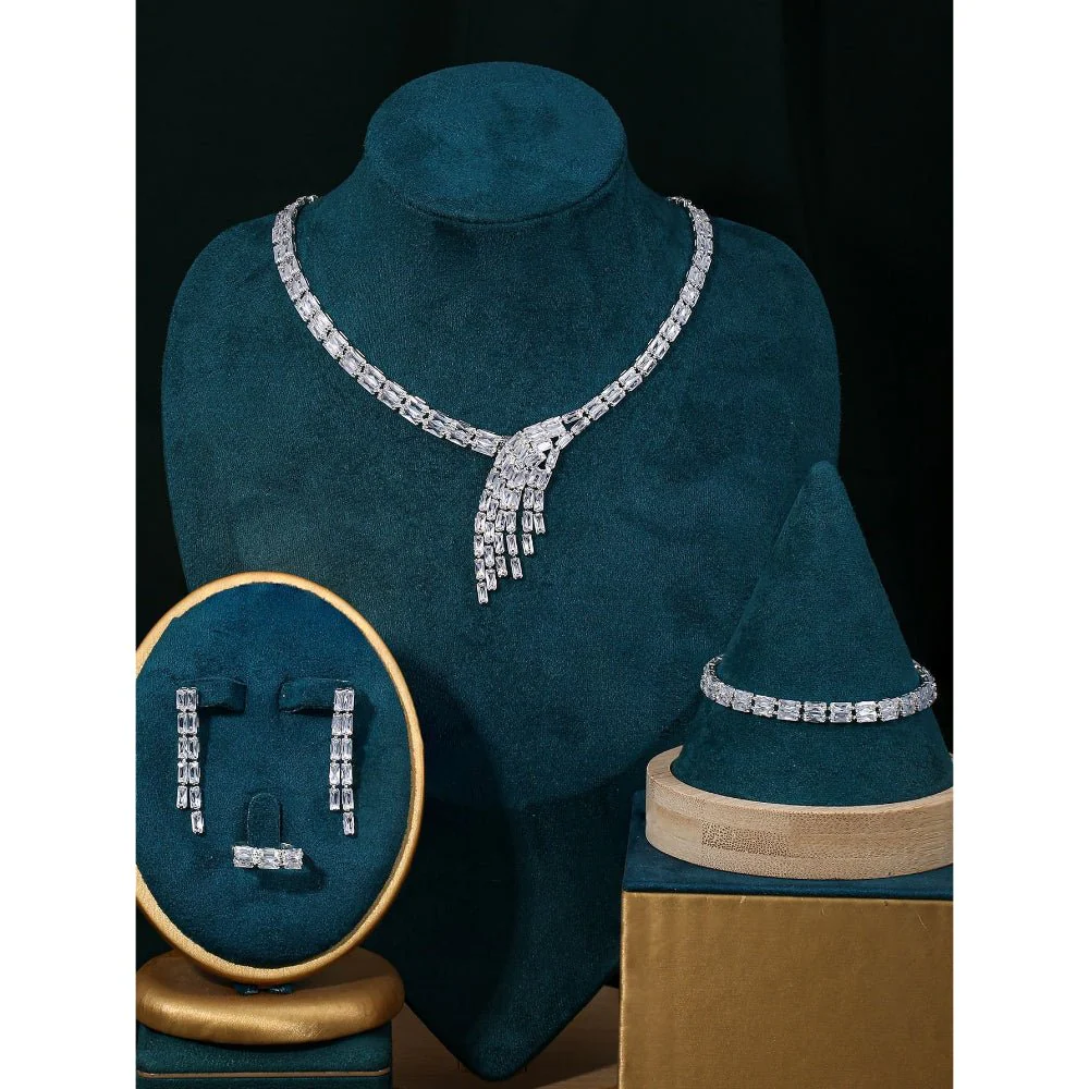 Sparkling Rhinestone 3-Piece Jewelry Set (MAC314) - Image 7