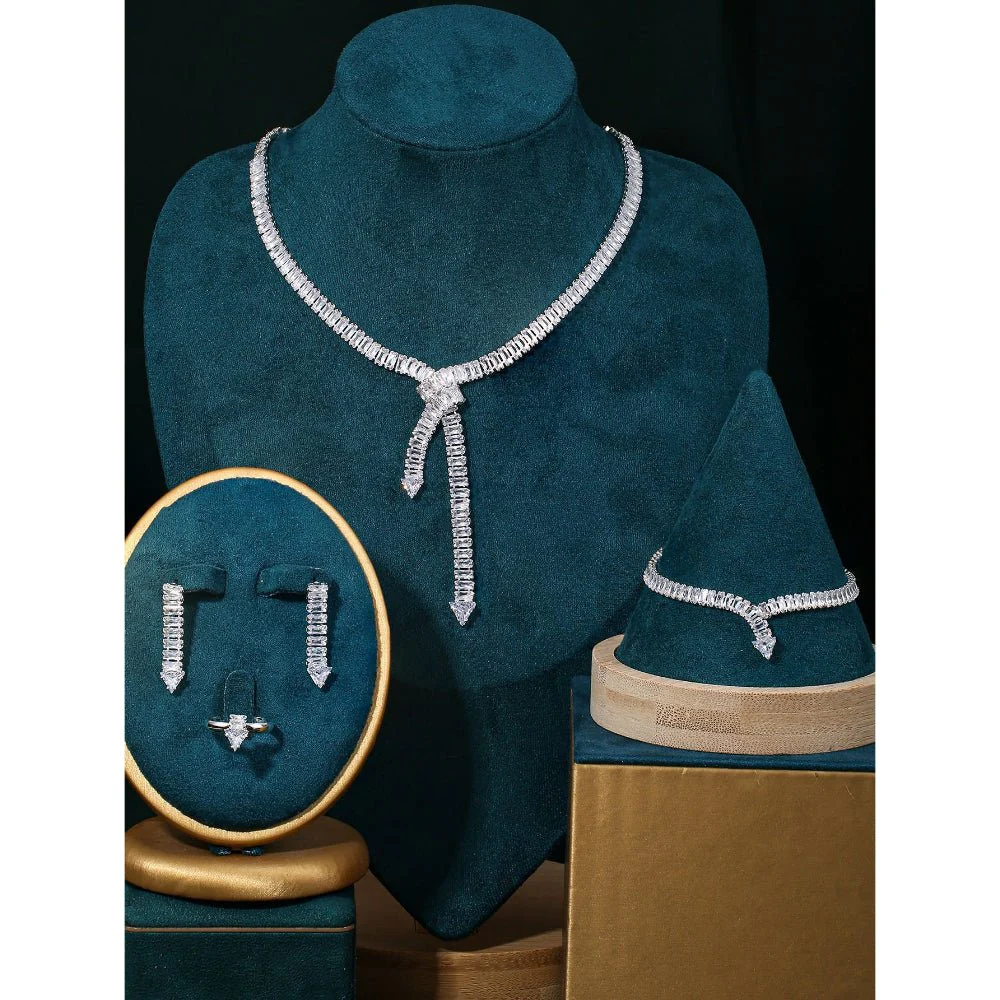 Sparkling Rhinestone 3-Piece Jewelry Set (MAC314) - Image 8