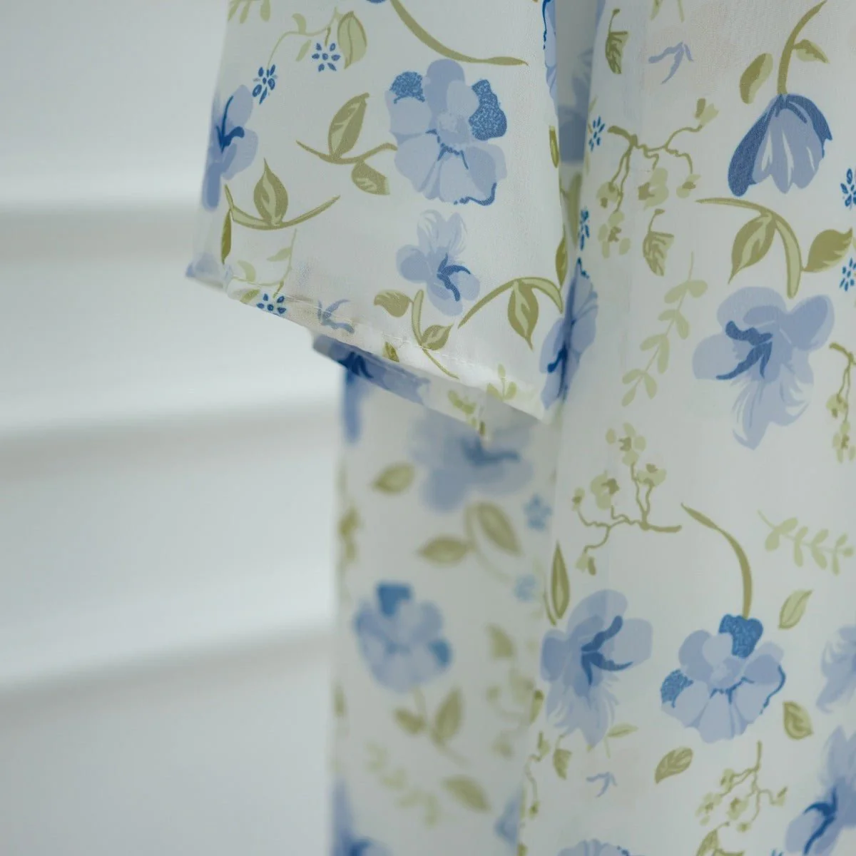 Spring Summer Floral Print Chiffon Cardigan | Double-Layer Modest Cover-Up Abaya (MOA170) - Image 15