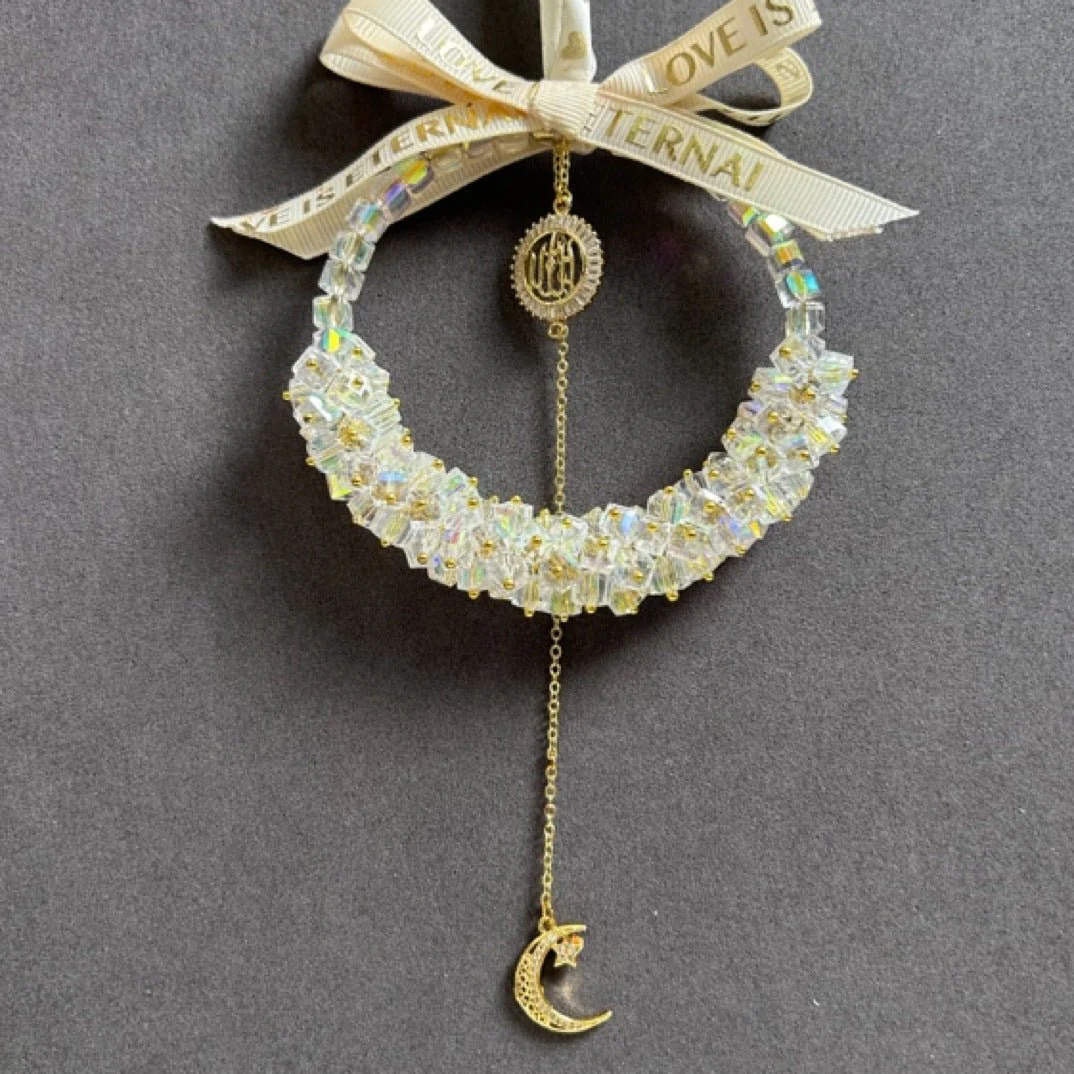 Star Moon Crystal Vehicle Hanging Ornament (MAC290)