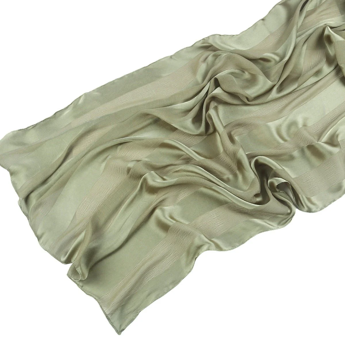 Striped Crinkle Chiffon Hijab with Organic Texture (MH143) - Image 10