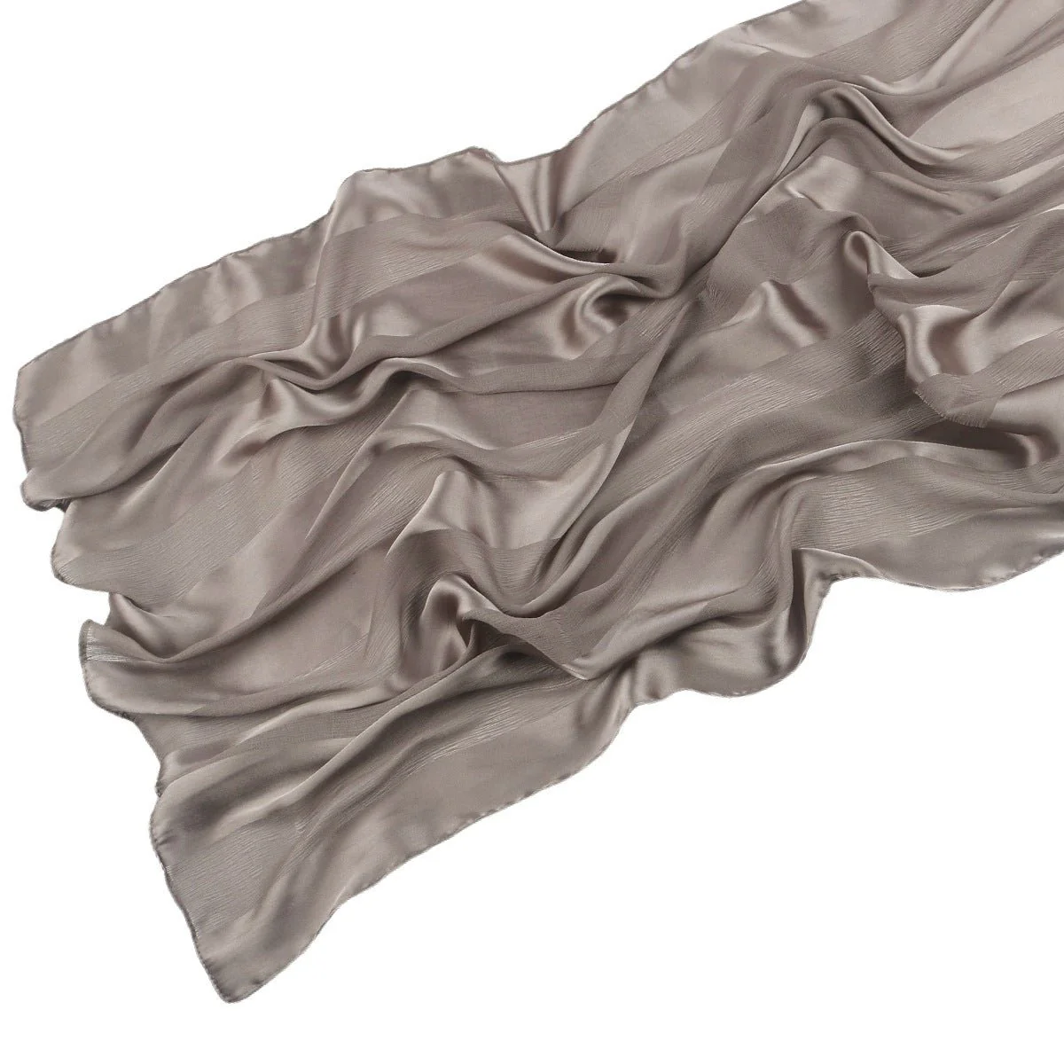 Striped Crinkle Chiffon Hijab with Organic Texture (MH143) - Image 11