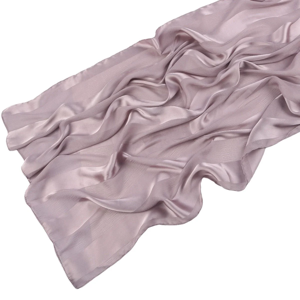 Striped Crinkle Chiffon Hijab with Organic Texture (MH143) - Image 12