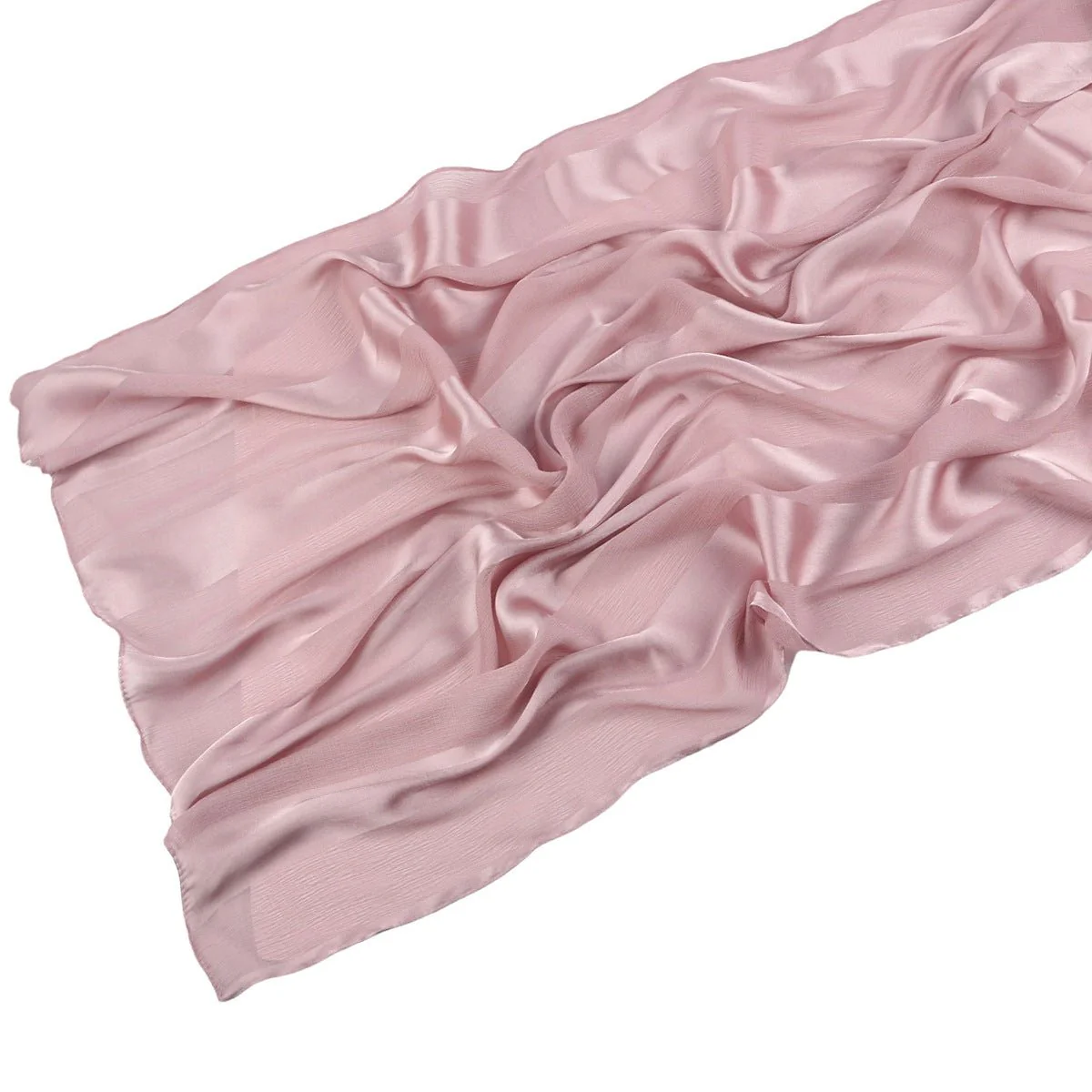 Striped Crinkle Chiffon Hijab with Organic Texture (MH143) - Image 13