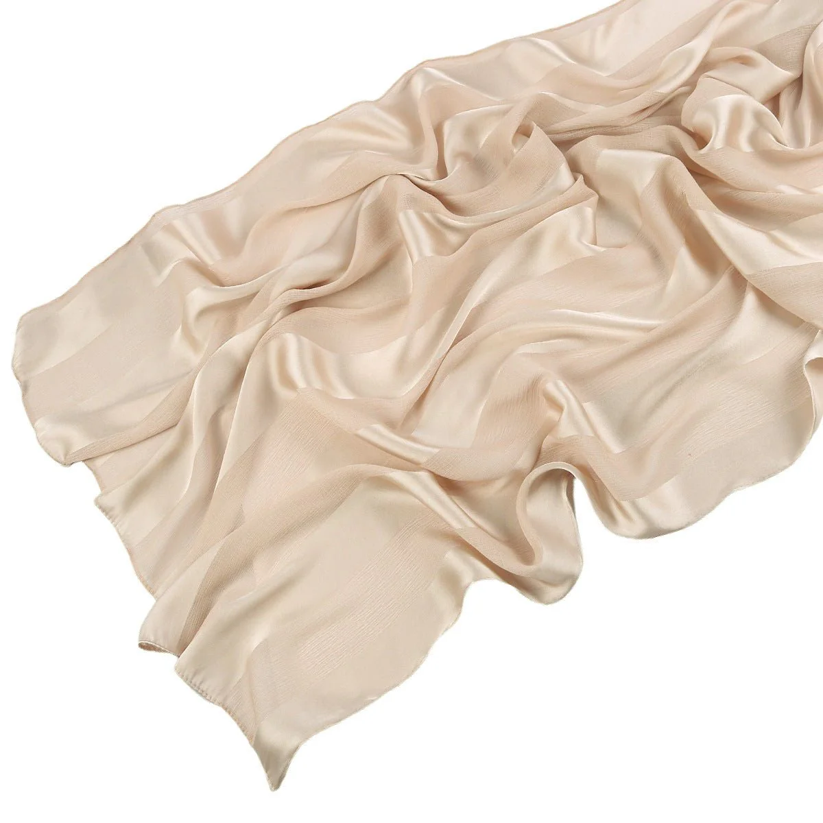 Striped Crinkle Chiffon Hijab with Organic Texture (MH143) - Image 15