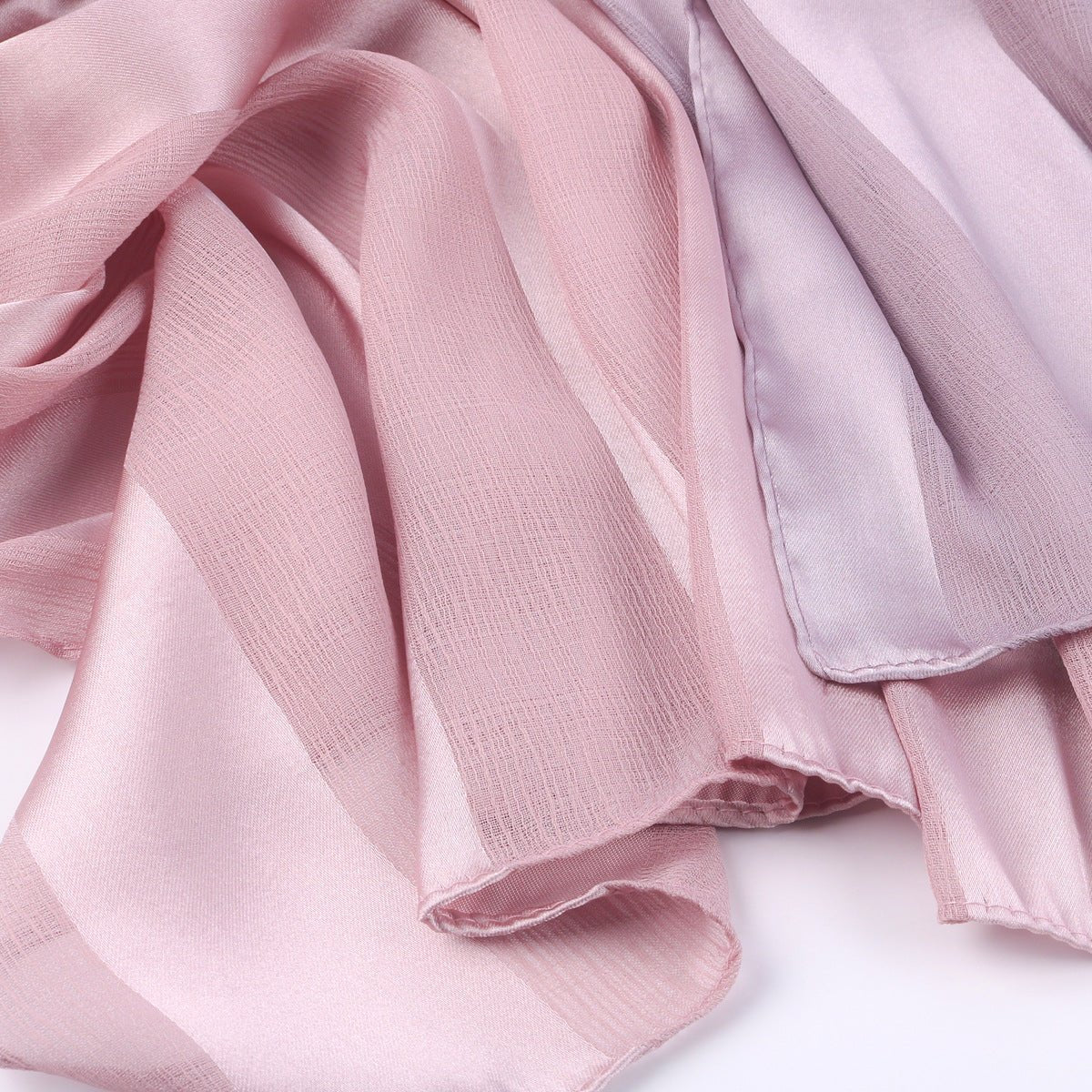 Striped Crinkle Chiffon Hijab with Organic Texture (MH143) - Image 4