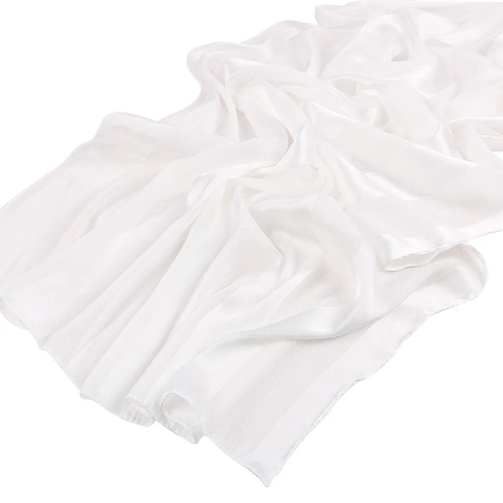 Striped Crinkle Chiffon Hijab with Organic Texture (MH143) - Image 7