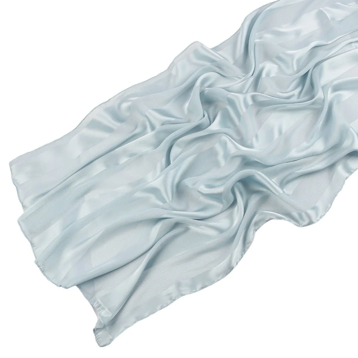 Striped Crinkle Chiffon Hijab with Organic Texture (MH143) - Image 9