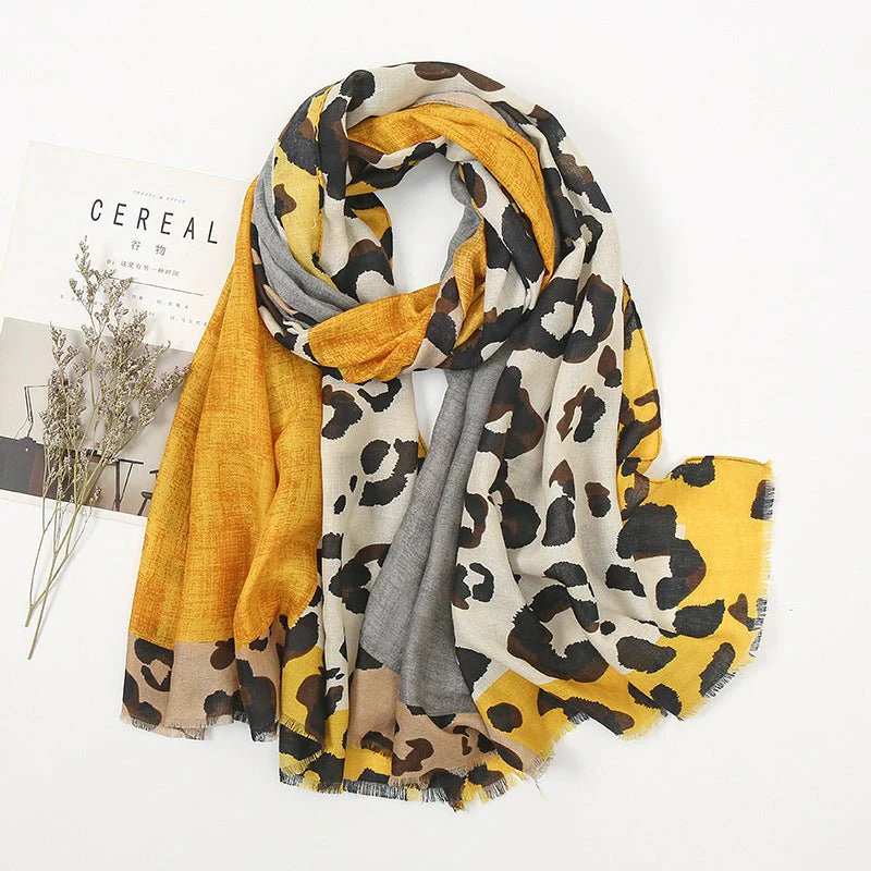 Stylish Leopard Print Scarf Hijab (MH092) - Image 10