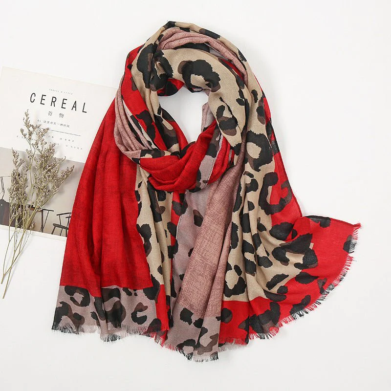 Stylish Leopard Print Scarf Hijab (MH092) - Image 11