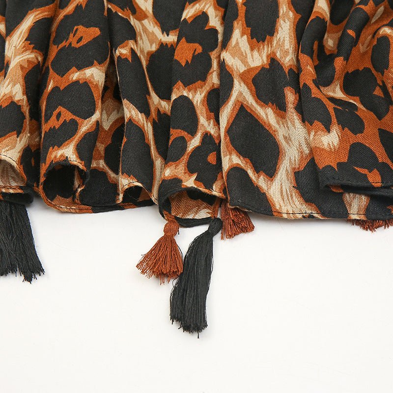 Stylish Leopard Print Scarf Hijab (MH092) - Image 14