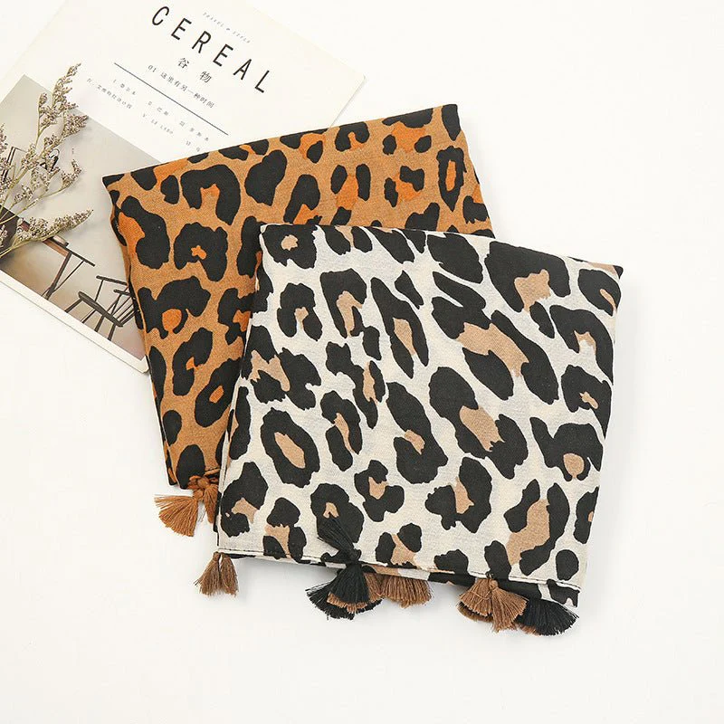Stylish Leopard Print Scarf Hijab (MH092) - Image 15