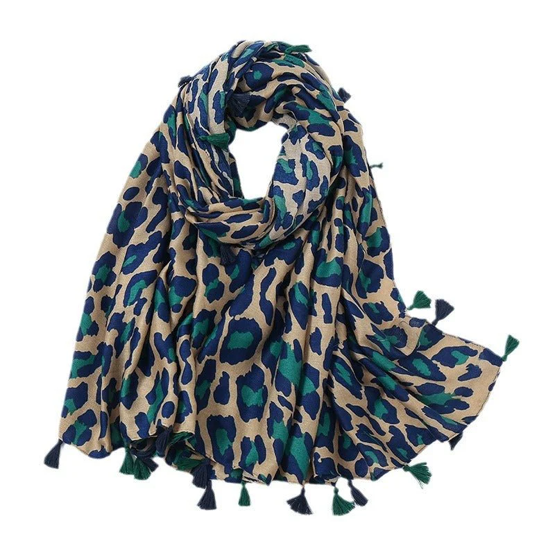 Stylish Leopard Print Scarf Hijab (MH092) - Image 4