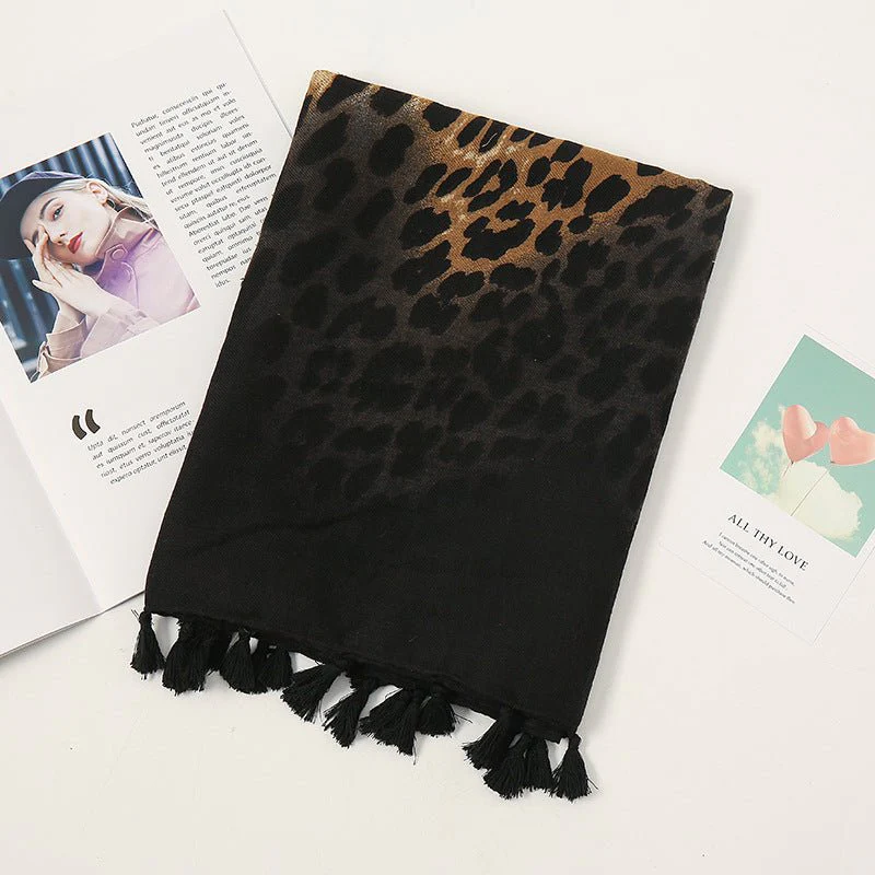 Stylish Leopard Print Scarf Hijab (MH092) - Image 6