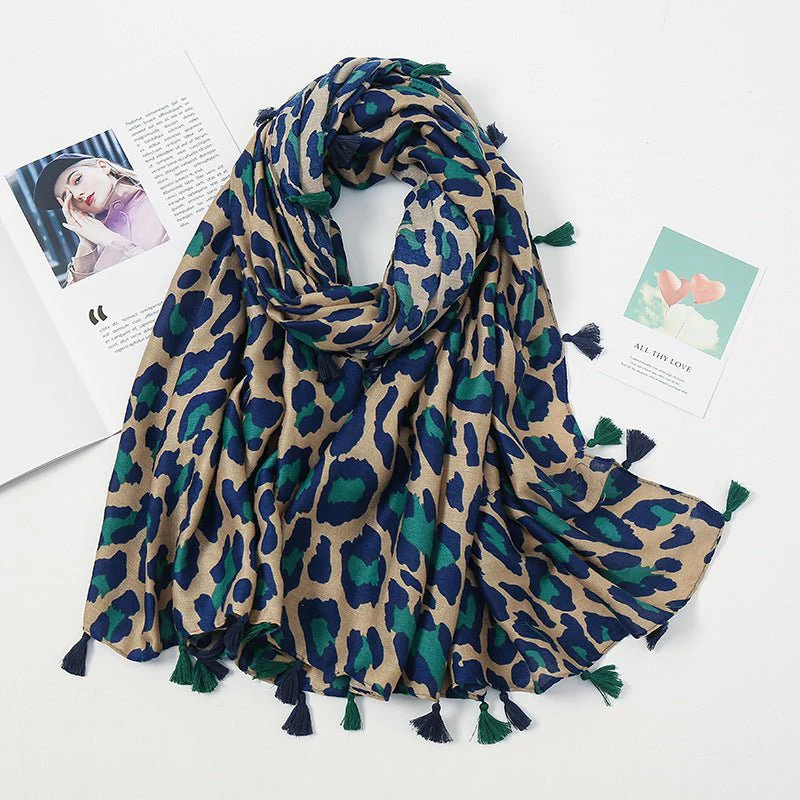 Stylish Leopard Print Scarf Hijab (MH092) - Image 7
