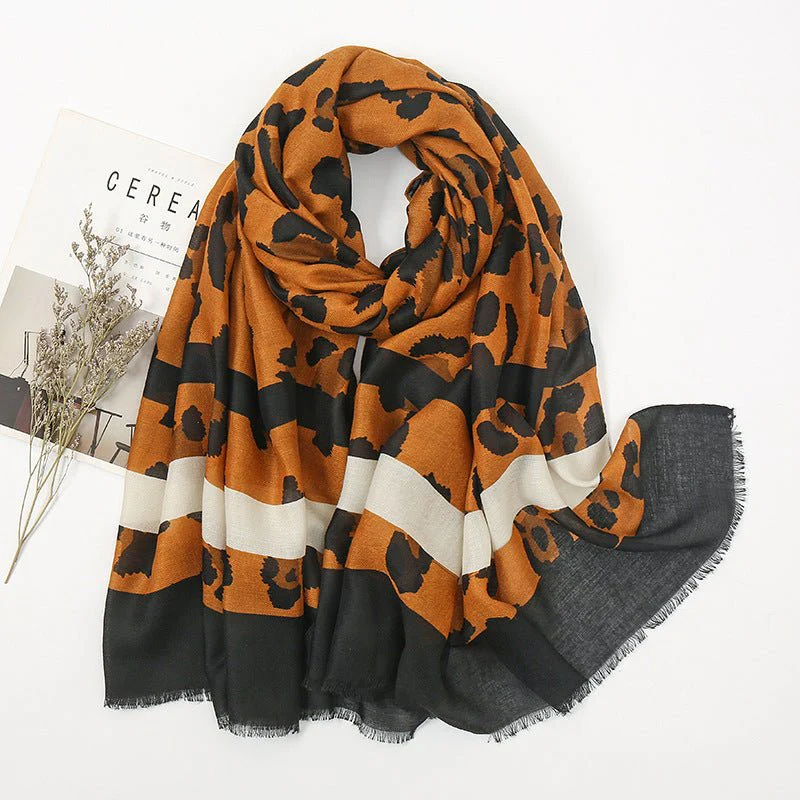 Stylish Leopard Print Scarf Hijab (MH092) - Image 8