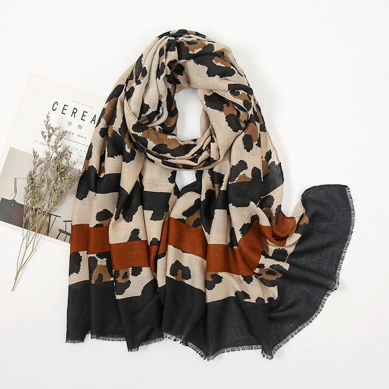 Stylish Leopard Print Scarf Hijab (MH092) - Image 9